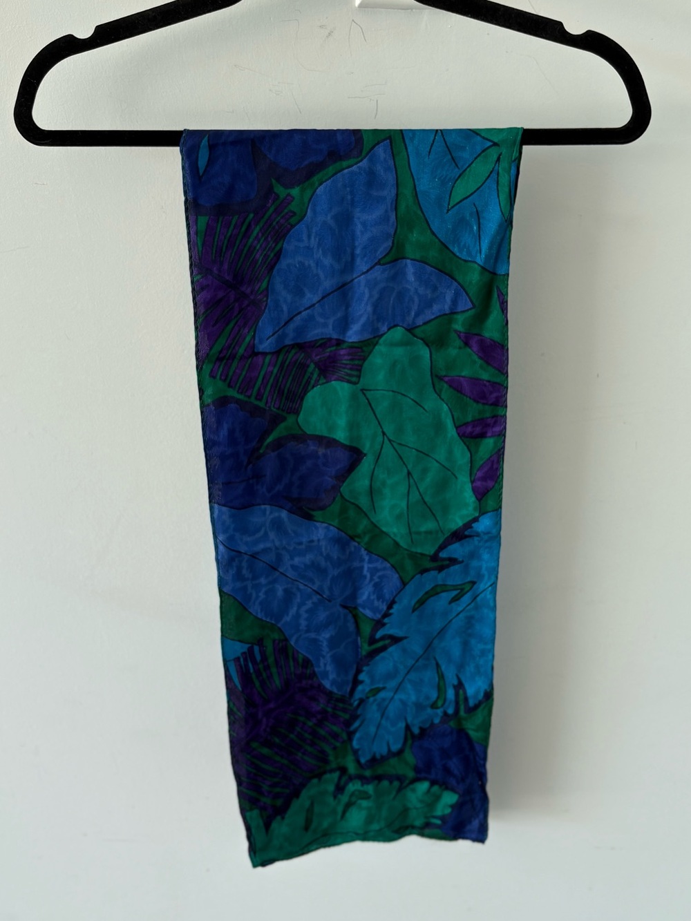 Vintage Blue Green Stain Glass Style Scarf Fall Indie Boho